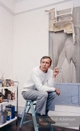 Jasper Johns at his Riverside Drive studio. New York City, 1964.