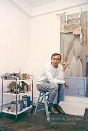 Jasper Johns at his Riverside Drive studio. New York City, 1964.