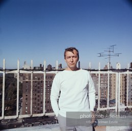 Jasper Johns at his Riverside Drive studio. New York City, 1964.