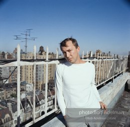 Jasper Johns at his Riverside Drive studio. New York City, 1964.