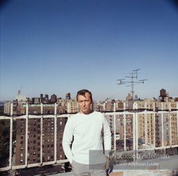 Jasper Johns at his Riverside Drive studio. New York City, 1964.