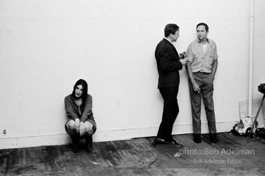 Jasper Johns and Robert Rauschenberg at a party at Rauschenberg's loft, New York City. 1966