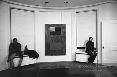 Jasper Johns exhibition at the Leo Castelli Gallery. 1966.