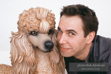 Jeff Koons with Poodle. 