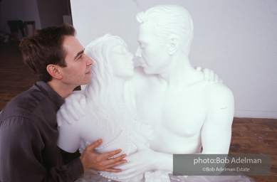 Jeff Koons with Bourgeois Bust - Jeff and Ilona. 