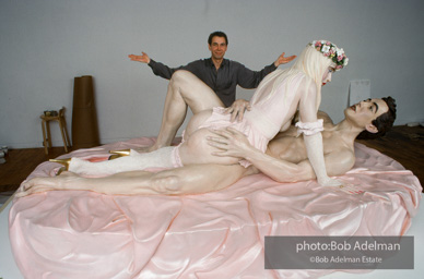 Jeff Koons with Ilona On Top (Rosa). 