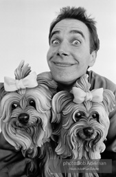 Jeff Koons with Yorkshire Terriers. Jeff Koons with Yorkshire Terriers.