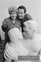 Ileana Sonnabend and Jeff Koons with Bourgeois Bust - Jeff and Ilona 