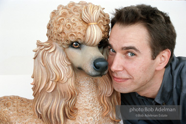 Jeff Koons with Poodle. 