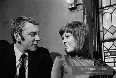 Donald Sutherland and Jane Fonda on the set during filming of the 1971 movie KLUTE.