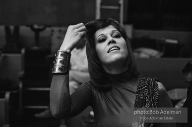 Jane Fonda on the set during filming of the 1971 movie KLUTE.