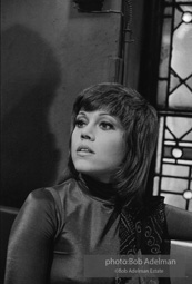 Jane Fonda on the set during filming of the 1971 movie KLUTE.