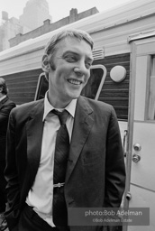 Donald Sutherland on the set during filming of the 1971 movie KLUTE.