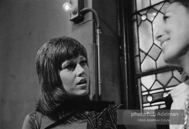 Jane Fonda on the set during filming of the 1971 movie KLUTE.