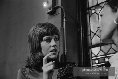 Jane Fonda on the set during filming of the 1971 movie KLUTE.