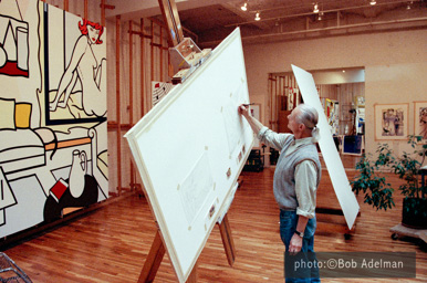 Roy Lichtenstein. Drawing for Nude With Abstract Painting. (visible in background 