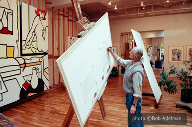 Roy Lichtenstein. Drawing for Nude With Abstract Painting. (visible in background Roy Lichtenstein. Drawing for Nude With Abstract Painting. (visible in background