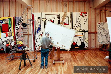 Roy Lichtenstein. Drawing for Nude With Abstract Painting. 1994. photo:©Bob Adelman/Artwork:©Estate of Roy Lichtenstein