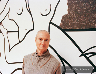 Roy Lichtenstein with Beach Scene with Starfish. 1994. photo:©Bob Adelman/Artwork:©Estate of Roy Lichtenstein