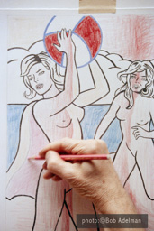 Roy Lichtenstein, Nudes with Beach Ball (Study). 1994 photo:©Bob Adelman/Artwork:©Estate of Roy Lichtenstein