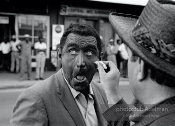 James Whitmore filming Black Like Me, Tampa, Florida. 1964


“For many people in America, the book and then the film Black Like Me, in which a white journalist traveled the South in blackface, learning what it was like to be black in a segregated land, was a revelation.
Many whites had no idea of the daily indignities and the constant
strain visited by racism. Today blackface is rightly taboo. But Fred
Astaire’s homage to the great Bojangles and Black Like Me — those are
the exceptions to that rule.”