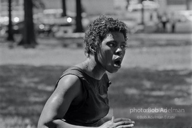 Hell, no!: A downed onlooker rises up enraged,   Birmingham,  Alabama.  1963