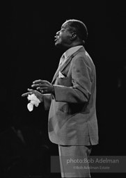 Louis Armstrong singing,  New York City.  1966