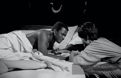 Poitier joins Abbey Lincoln in a love scene in Ivy,  New York City.  1968