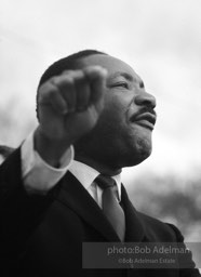 King speaks to the crowd, Montgomery, Alabama.1965