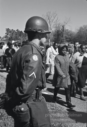 Marchers on the road to Montgomery, as their ranks swell to an eventual 25,000 strong.  1965