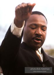 King speaks to the crowd, Montgomery, Alabama.1965