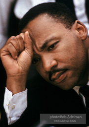 King in a reflective moment. Selma, Alabama. 1965