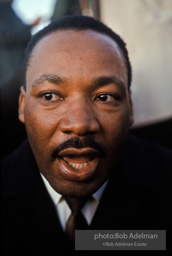 Martin Luther King in a quiet moment as he prepares to speak  inMontgomery,  Alabama.  1965