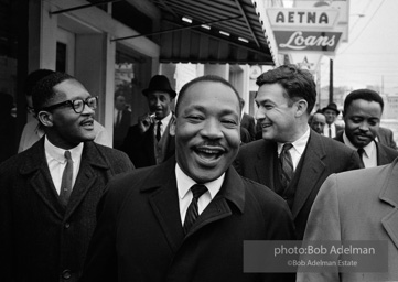 King is exultant after a federal judge, Frank Johnson, rules that the Selma-to-Montgomery march can proceed, Montgomery,  Alabama.  1965