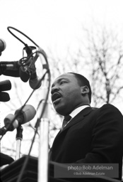 King speaks to the crowd, Montgomery, Alabama.1965