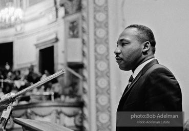 Martin Luther King Jr. exhorts perishiners to support the March on Wahington. Brooklyn, Summer, 1963.