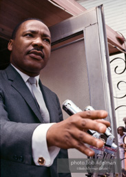 Getting out the vote, Dr. King travels throughout the south urging his bretheren to take advantage of the newly enacted Voting Rights act, Camden, Alabama. 1966