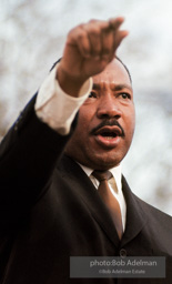 King speaks to the crowd, Montgomery, Alabama.1965