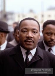 Martin Luther King after the Federal court permits the historic Selma to Montgomery march to proceed, Montgomery, Alabama, 1965