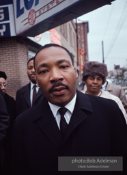 Martin Luther King after the Federal court permits the historic Selma to Montgomery march to proceed, Montgomery, Alabama, 1965