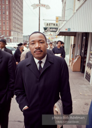 Martin Luther King after the Federal court permits the historic Selma to Montgomery march to proceed, Montgomery, Alabama, 1965