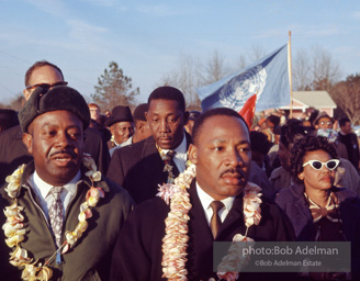 Martin Luther King  at the beginning of the Selma to Montgomery march, Selma Alabama, 1965.