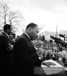 King speaks to the crowd, Montgomery, Alabama.1965