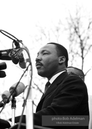 King speaks to the crowd, Montgomery, Alabama.1965