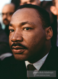 Martin Luther King in a quiet moment as he prepares to speak  inMontgomery,  Alabama.  1965