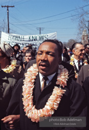 Martin Luther King  at the beginning of the Selma to Montgomery march, Selma Alabama, 1965.