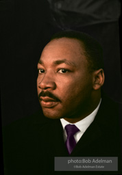 Martin Luther King in a quiet moment as he prepares to speak  inMontgomery,  Alabama.  1965