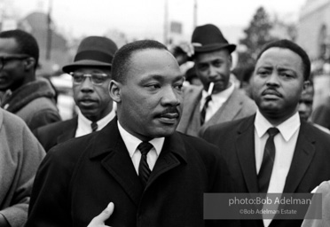 Martin Luther King after the Federal court permits the historic Selma to Montgomery march to proceed, Montgomery, Alabama, 1965