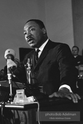 Dr. King eulogizes the slain civil rights crusader, the Rev. James Reeb, at the Brown Chapel. Selma Alabama. 1965