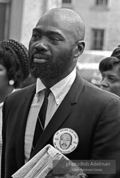Roy Innis, head of C.O.R.E. at the funeral for Dr. Martin Luther King Jr. Atlanta, GA. 1968